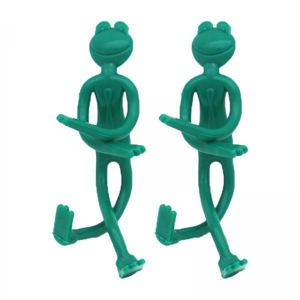 4x2Pcs Plant Cable Ties Tree Ties Strap Gardening Peas Peppers Garden Supports Frog 13.3cm