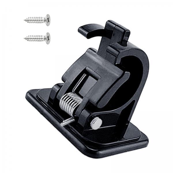 3xFishing Pole Rod Holder Clips Bayonet Design Fishing Tackle Walls Black