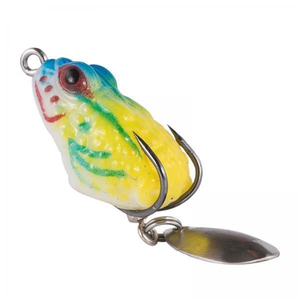 2xFrog Lure Bass Bait Metal Sequin Swimbait Float on Water Lure for Freshwater Style H