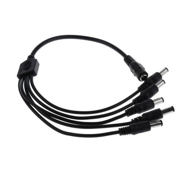 4xDC 1 Female to 5 Male Output Power Splitter Cable Cord Y Adapter