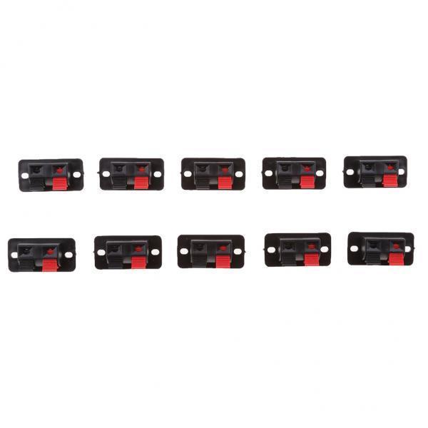 3xPush Release Connector Plate Stereo Speaker Terminal 2 Position 1 Row