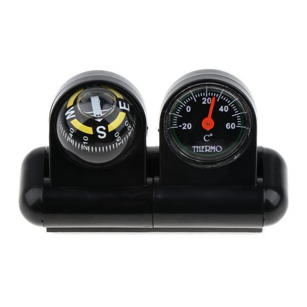 3x2 In 1 Removable Car Compass and thermometer Adhesive Van Truck Vehicle Boat