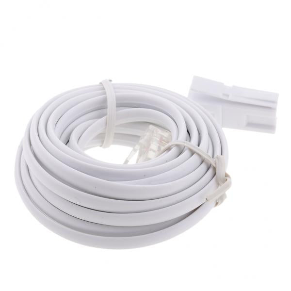 2xRJ11 UK Male to US Male Extention Cable 6P2C 3Meters for Landline Telephone