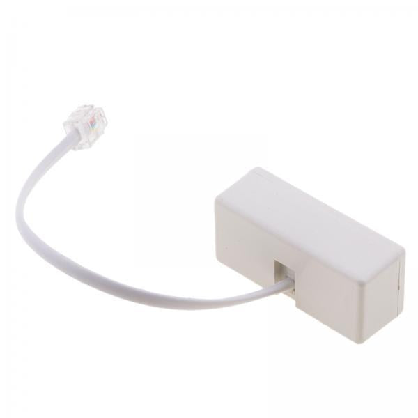 3x2-Way RJ11 Telephone Plug to Socket Adapter Splitter for Landline Telephone