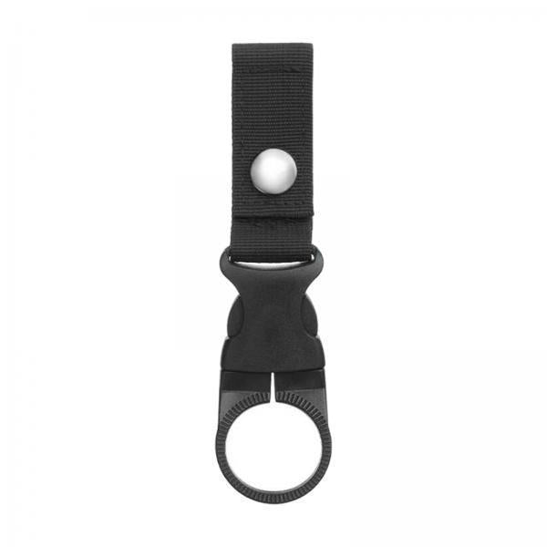 4xBottle Hanging Buckle Clip Water Bottle Ring Holder Keychain Belt for Hiking Black