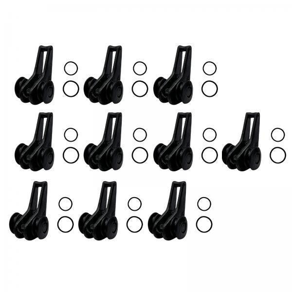 4x10x Fishing Hooks Keeper Hook Keeper for Lures Mini Fishing Rod Hook Keepers black