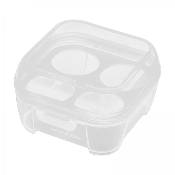 4xEgg Storage Box Organizer Travel Egg Carrying Case Hiking Egg Container Case 4Gird10.5x10.5x6.5cm