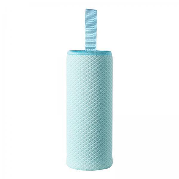 2xNeoprene Water Bottle Carrier Bag Cup Sleeve Holder Embossed 550ml Blue
