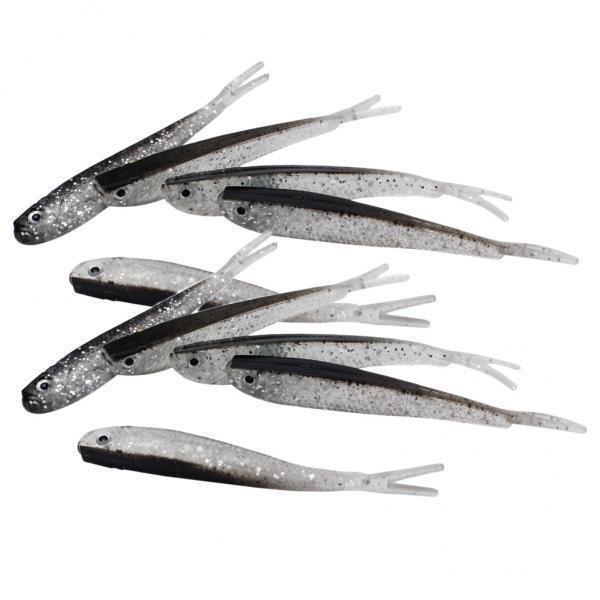 2x10 Pieces Artificial Soft Fishing Lures Baits Lifelike Fish Swimbaits 7.5cm