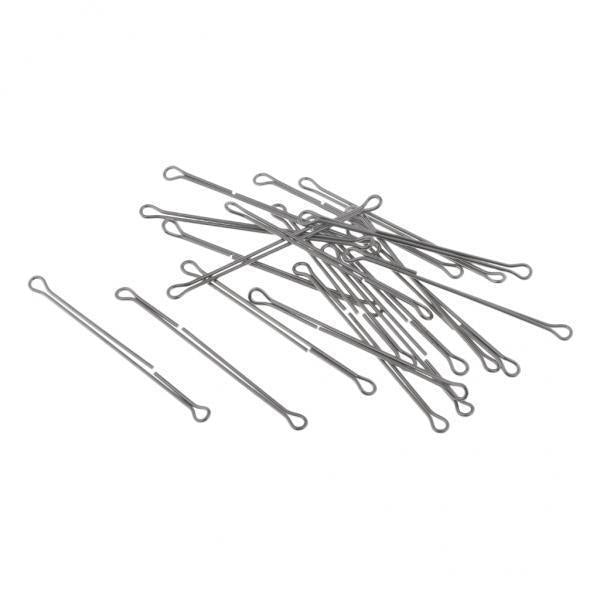 3x20pcs Double Eyed Wire Shank Waddington Shank for Fly Lure Tying Length 45mm