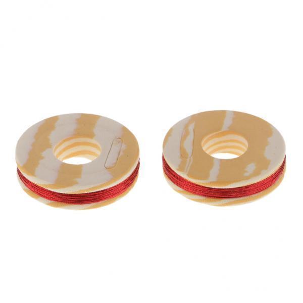 3x2pcs Fishing Rod Guide Ring Wrapping Line Tying Thread Fix Line Red
