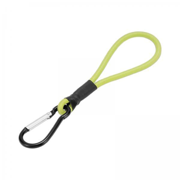 2xBungee Cord with Carabiner Elastic Rope Portable for Outdoor Tents Tarpaulin Fluorescent Green