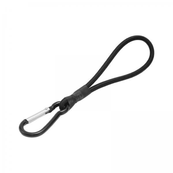 2xBungee Cord with Carabiner Elastic Rope Portable for Outdoor Tents Tarpaulin Black