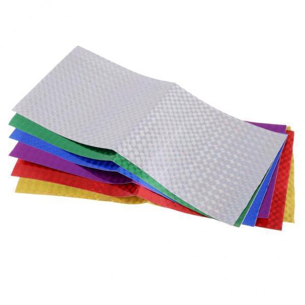3x6pcs Fishing Lure Tape Holographic Adhesive Film Flash Tape Mixed Color