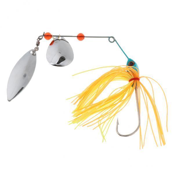 3x15g Hard Metal Fishing Lure Spinner Bait Spoon Tackle Bass Crankbaits Orange
