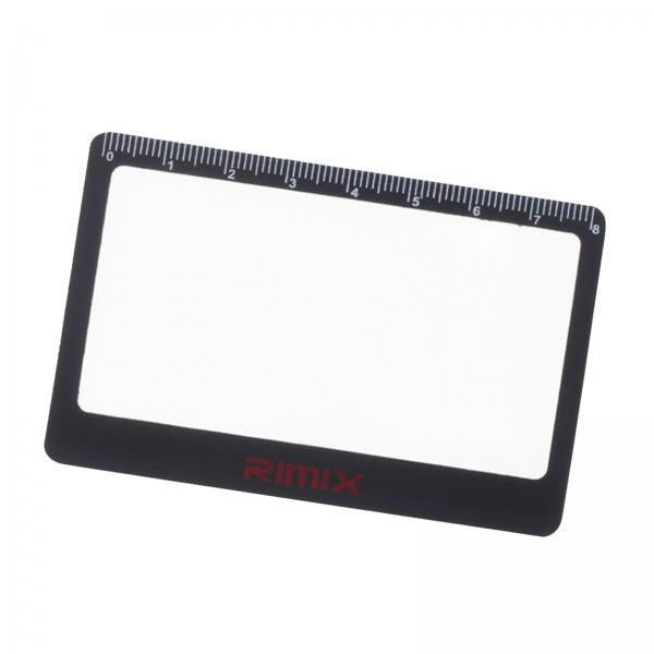 2x Pocket Len Magnifier Outdoor Fre HD Reading Glass Credit Card Size Black