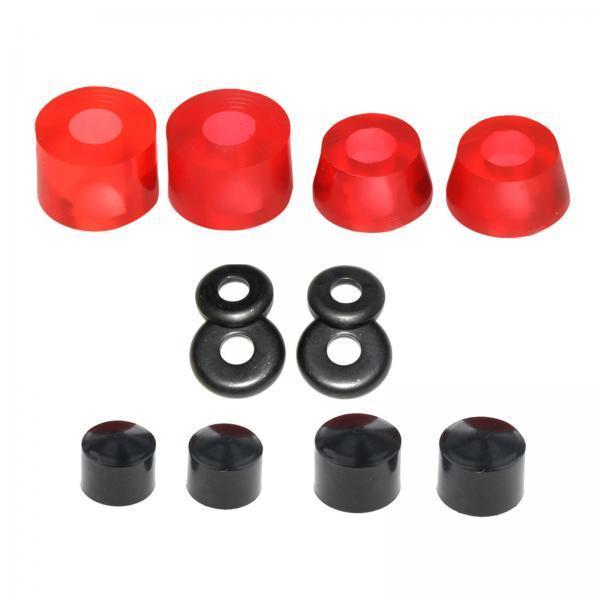 3xSkateboard Bushing Replacement Cups Washers Longboard Rebuild Kit Light Red