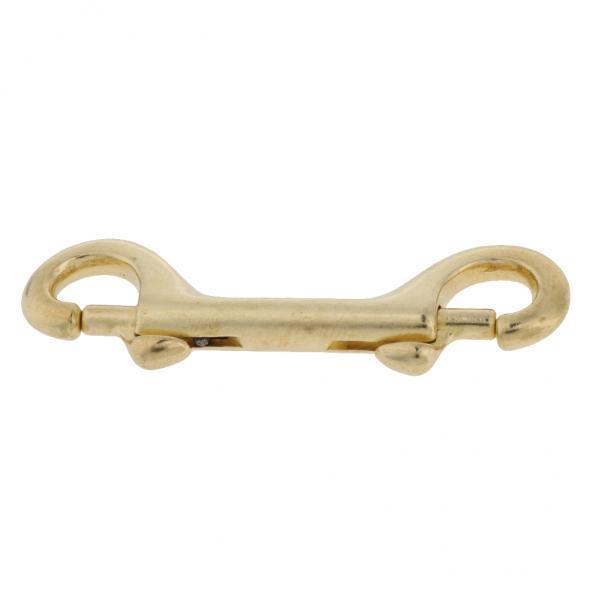 3xDouble Ended Snap Hook Key Holder Brass Clip Keychain 78mm