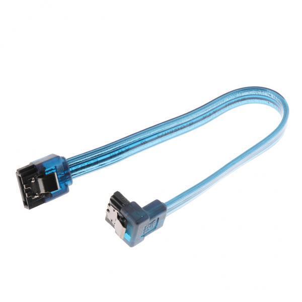 3xSATAIII Data Drive Cable with Locking Latch 200mm Straight to Right Angle