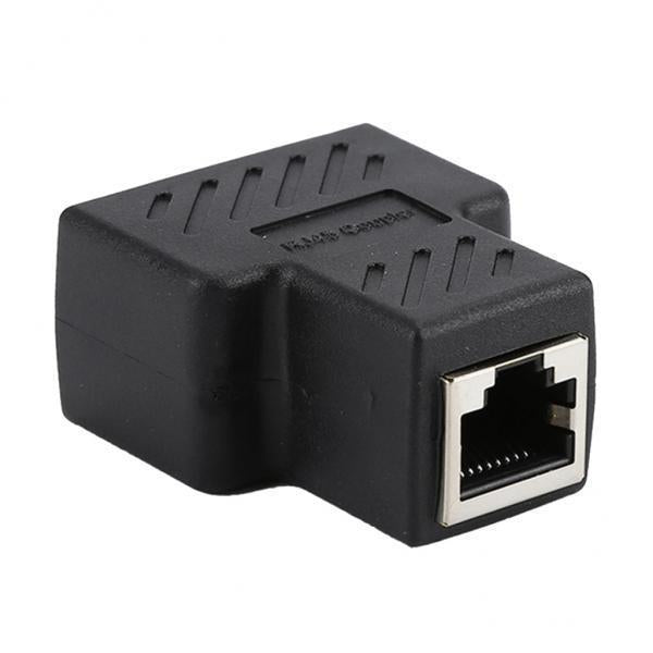 3x1x  8P8C 1 to 2 Female Adapter Divider Splitter Network Connector Black