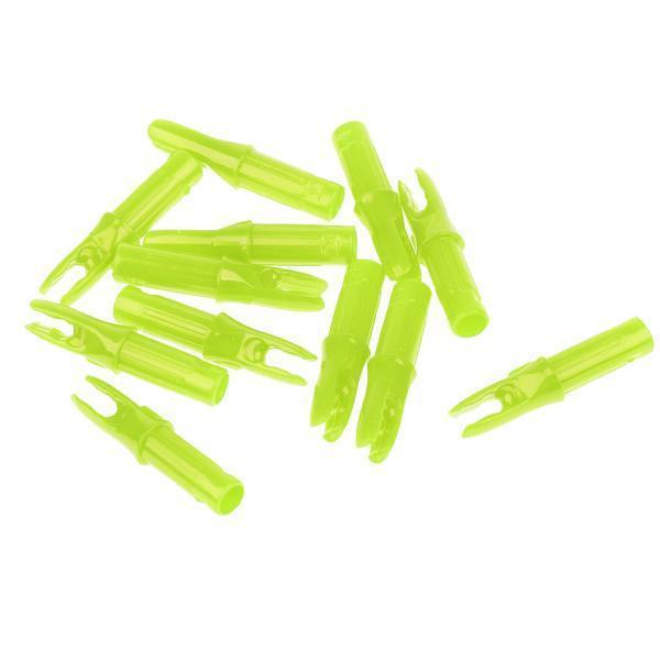2x12 Pieces Plastic Archery Arrow Nocks for Arrows ID 6.2mm Yellow