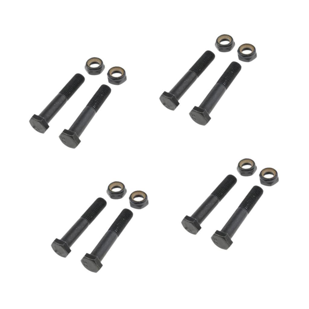 4x2pcs Replacement Skateboard Truck Kingpin Hardware Set Longboard Screw Bolts M10×65mm