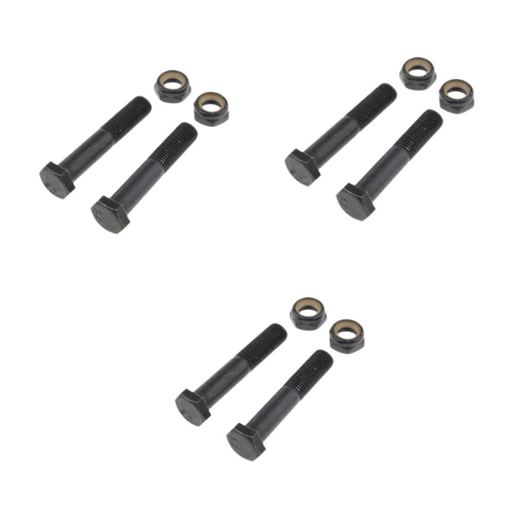 3x2pcs Replacement Skateboard Truck Kingpin Hardware Set Longboard Screw Bolts M10×65mm
