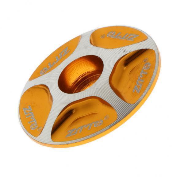 2x1 1/8 Aluminum Alloy Bicycle Headset Top   Threadless Stem Cover Gold"