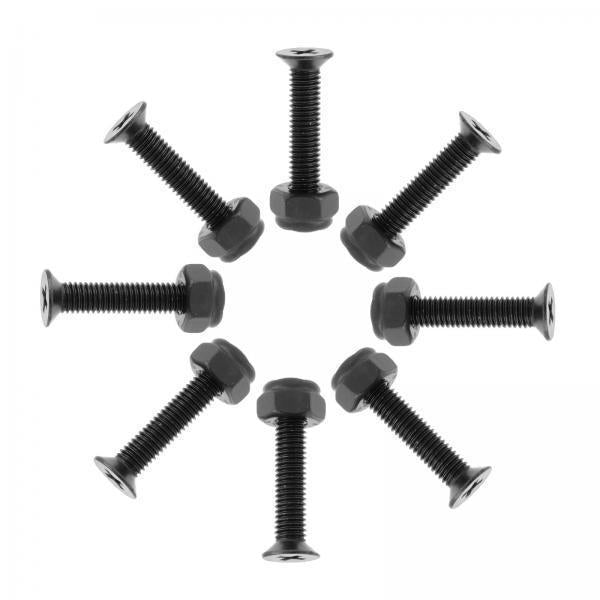 4x8x Replacement Longboard Skateboard Wheel Hardware Screws 25mm Black