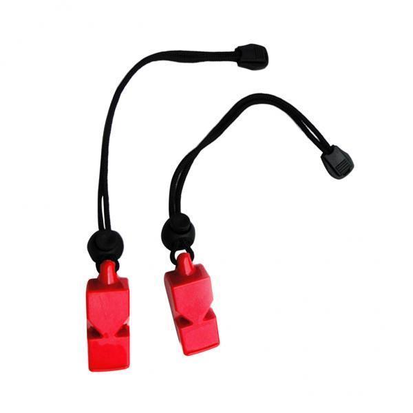 2x2 Pieces Emergency Survival Safety Whistles Scuba Diving Water Sports Red