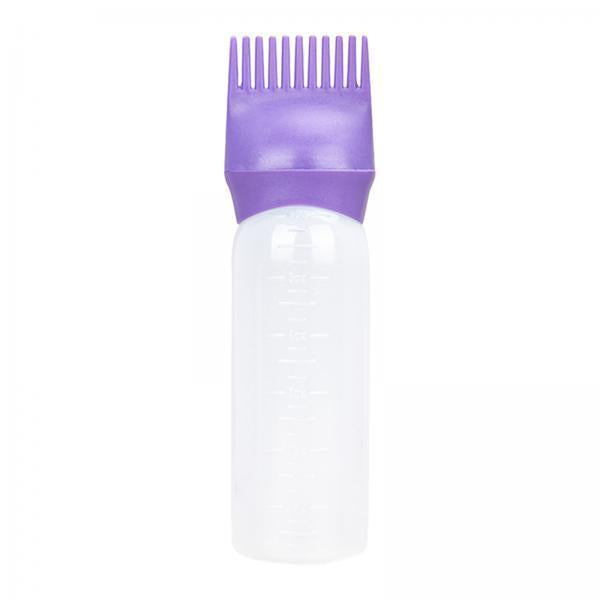 3x120ml Root Comb Applicator Bottle Perming Hairdressing Tool Empty for Home Purple