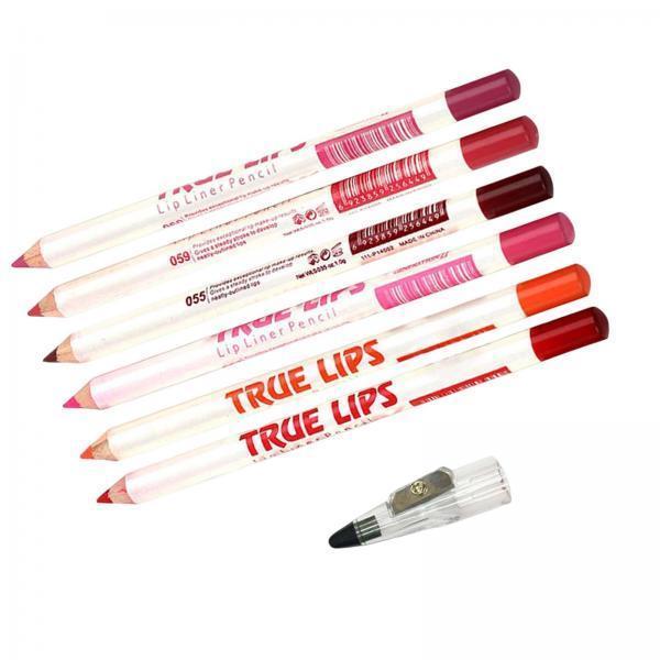 2x6 Pieces Lip Liner Pencil Smooth Application Water Resistant for Girls Style B