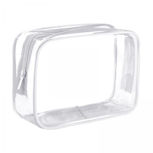 4xWaterproof Toiletry Bag Reusable Holder Container Beach Bag Clear Makeup Bag White