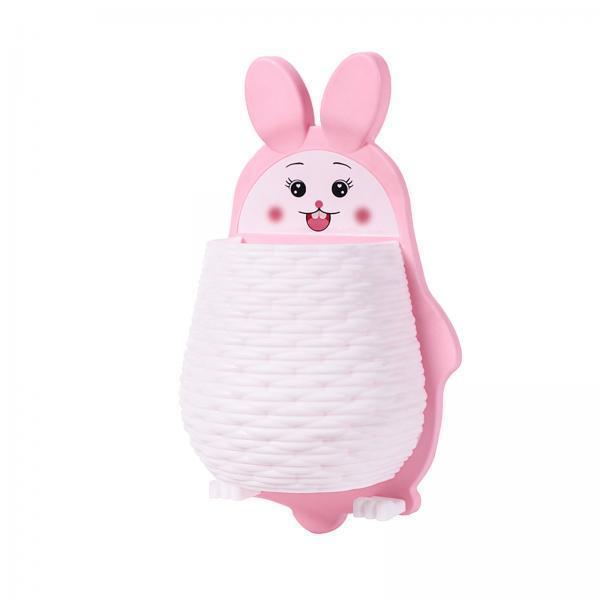 3xStorage Organizer Rack with hook Rabbit Shape for Home Bathroom Pink