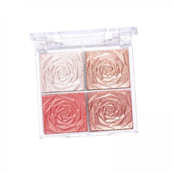 4xHighlighter Eyeshadow Palette Highly Pigmented Professional Smooth Girl Stytle A