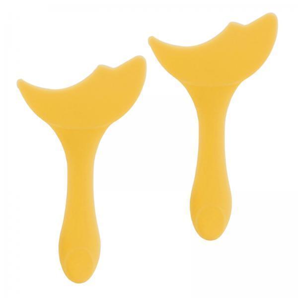 2xReusable Eyeliner Stencils Silicone Template Assistant Helper Washable yellow 2pcs