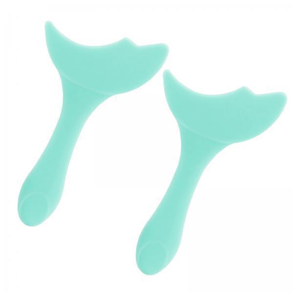 4xReusable Eyeliner Stencils Silicone Template Assistant Helper Washable green 2pcs