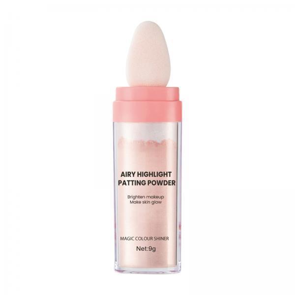 2xHighlighter Powder Stick Sparkle Setting Powder Face Blusher for Makeup Pink