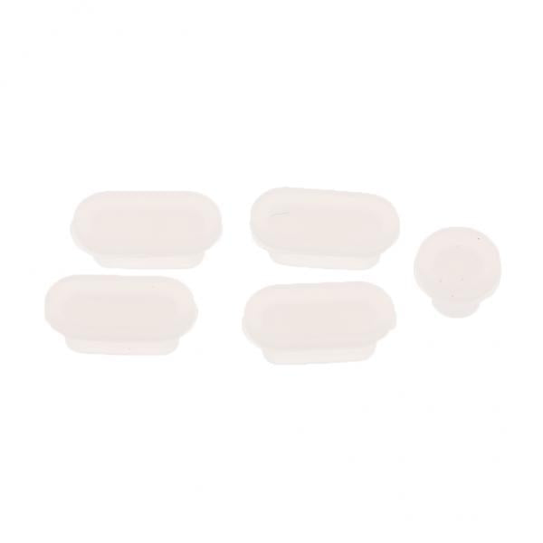 3xSilicone Dust Stopper Dustproof Plug USB Earphone Port Cap for MacBook Clear