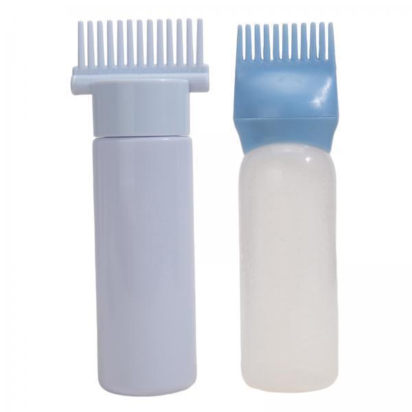 3x2x Root Comb Applicator Bottles Hair Dye Bottle Applicator Brushes for Salon Blue