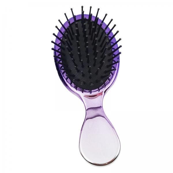 4xHair brush comb Wet Dry Hairs Types Girls Women Purple Silver 