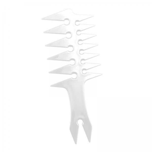 3xMen's Pompadour Hairstyling Combs Wide Tooth Fork Comb Retro Oil Head White