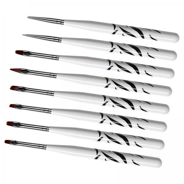 4x8 Pieces Gel Nail Brush Pen Professional Round DIY Nail Extension Gel Brush