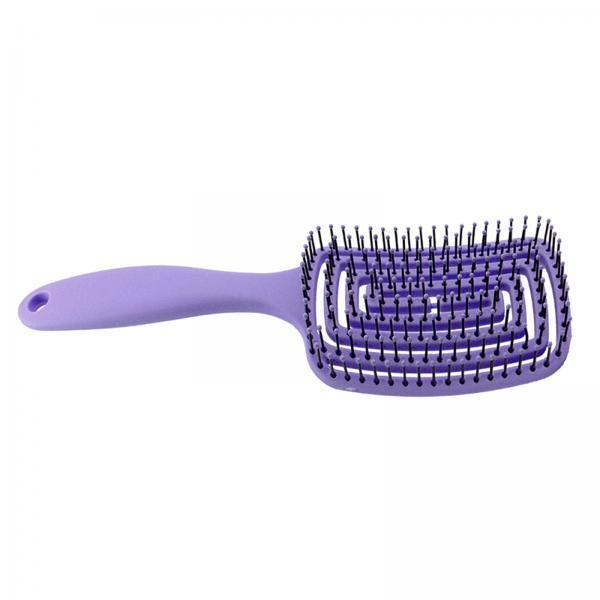 2xDetangle Hairbrush Fast Drying Hair Vented Hair Brush for Barber Purple