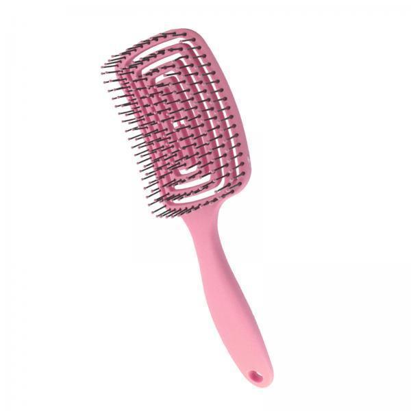 2xDetangle Hairbrush Fast Drying Hair Vented Hair Brush for Barber Pink