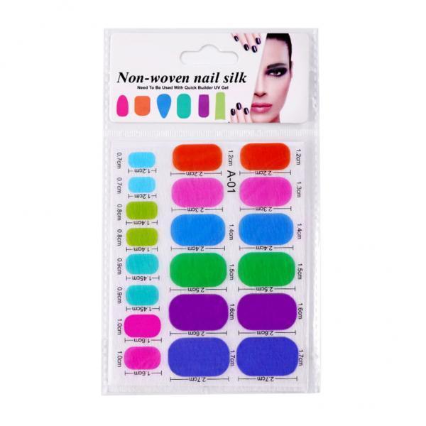 2x2Pcs Nail Art Fiberglass Non-woven Silk Extension Tips Manicure DIY Tools 01