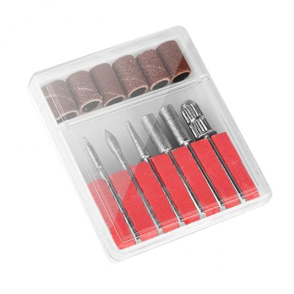 4x12pcs 3/32'' Nail Drill Bits Cuticle Clean Sanding Bands Mandrel Bit Set