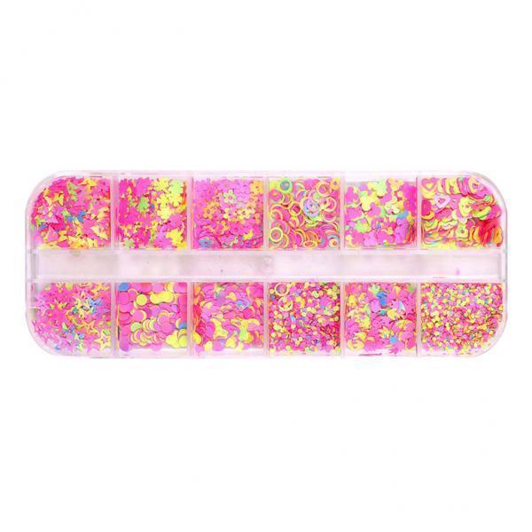 3x12 Colors Nail Glitter Sequins Butterfly Flakes Nail Art 3D Decoration 07