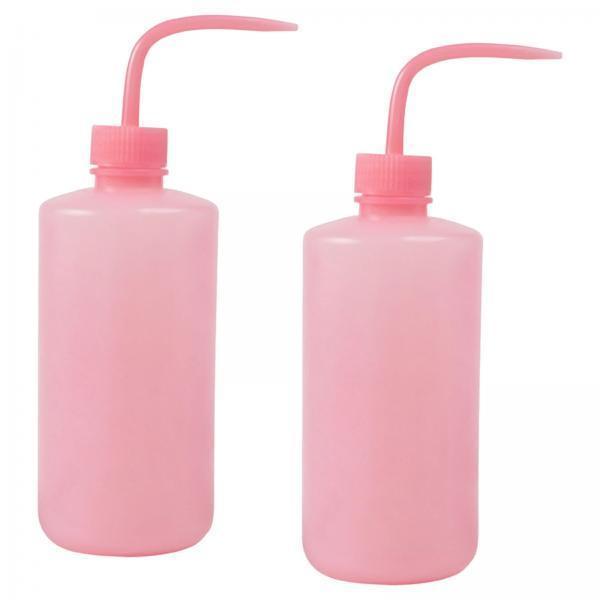 4x2x Wash Bottle Diffuser Squirt Squeeze Bottle Twist Top Caps Soap Wash Pink 500ML