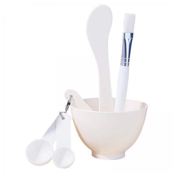 4x6 in 1 Mask Mixing Bowl Set Reusable for Facial Mask Hair Masks Home White